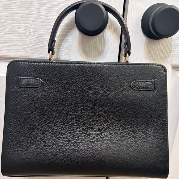 Coach Lane Carryall top handle / crossbody - black with gold hardware - Picture 4 of 9